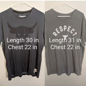 (Lot of 2) Under Armour Project Rock Shirts Men's XL